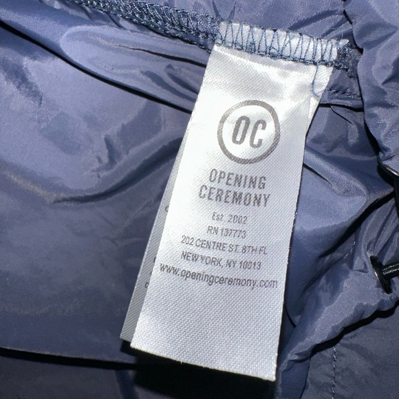 OPENING CEREMONY double layer Windbreaker jacket size S hood black UNISEX - Picture 9 of 11